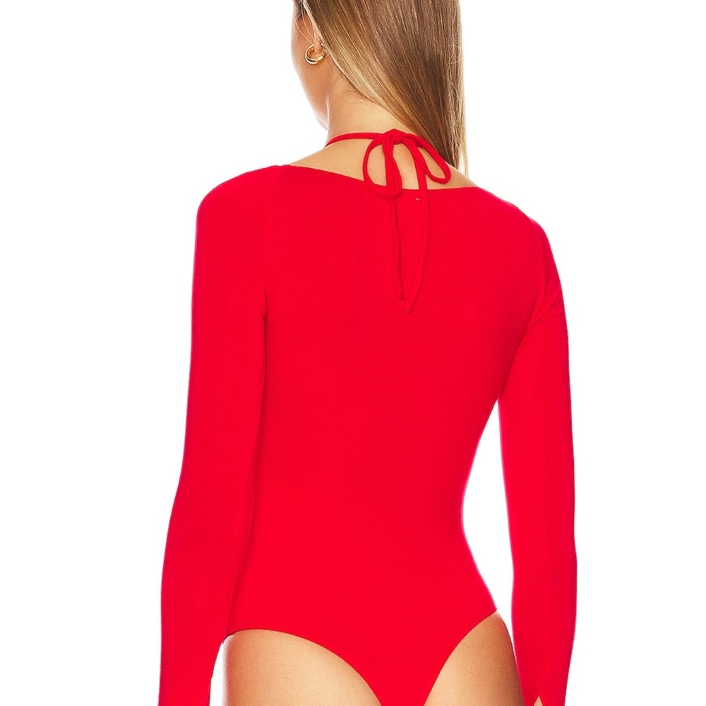 Red Long Sleeve Bodysuit - Picture 4 of 4